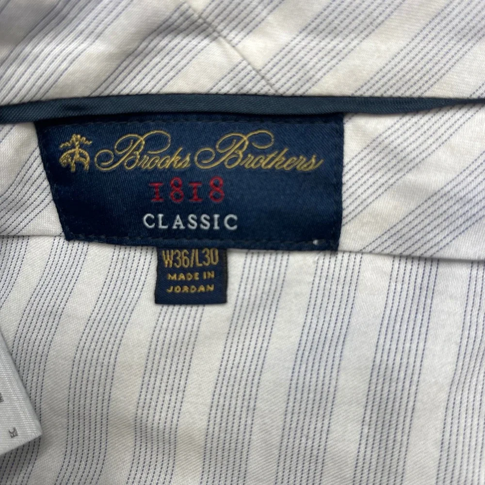 Brooks Brothers 1818 Classic Navy Reda Wool Dress Pants Mens 36x30 Fits 38x27